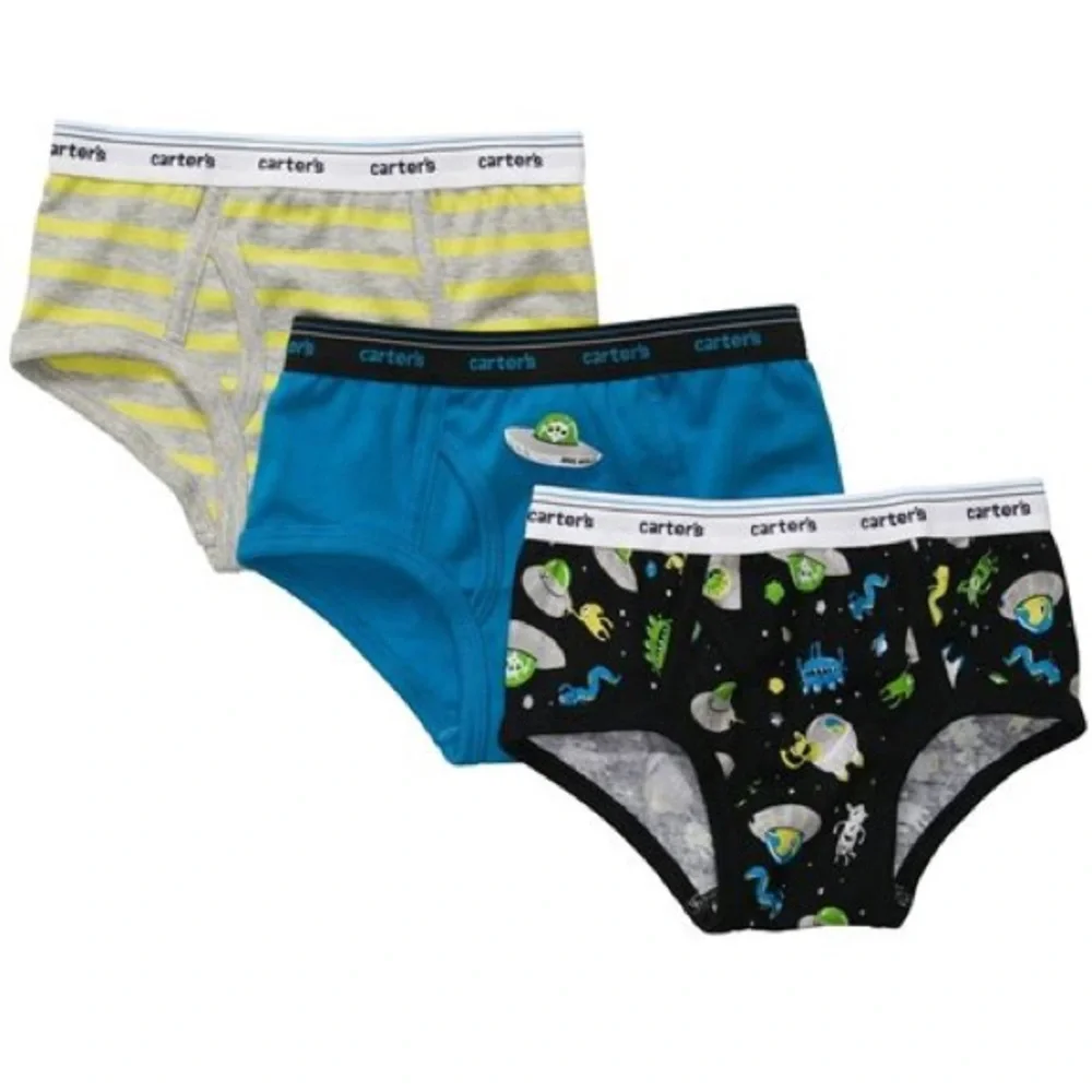 Carter's Boys 3-pack Briefs Underwear Space Aliens